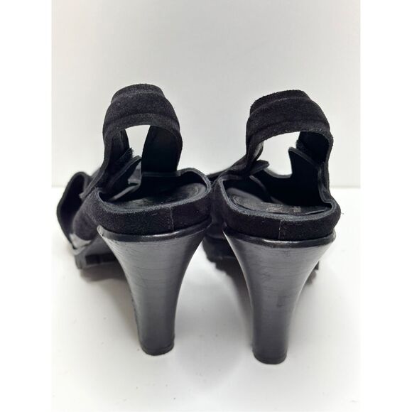 Pedro Garcia Shoes Womens Size 8.5 Black Open Toe Yuval Slingback Leather Sandal - Picture 7 of 12